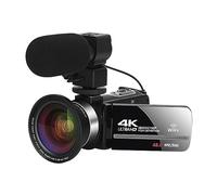 nmbhus 4K Camcorder WIFI Digital Video Camera Streaming Vlog Recorder 18X Time Lapse Webcam Stabilizer(16G SD Card,3)