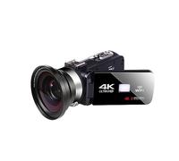 nmbhus 4K HD Night Vision Digital Camcorder 48M Home wifi Live Streaming Camcorder DV Digital Camera(Size:Black+Ultra Wide Angle Lens)