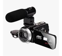 nmbhus 4K HD Night Vision Digital Camcorder 48M Home wifi Live Streaming Camcorder DV Digital Camera(Size:Black+Noise Reduction Mic)