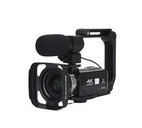 nmbhus 4K HD Night Vision Digital Camcorder 48M Home wifi Live Streaming Camcorder DV Digital Camera(Size:CAM+Grip+Hood+Lens+Mic)