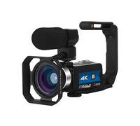nmbhus 4K Professional Cameras For Video Recording 56MP Wifi Vlog Camcorder Streaming Webcam IR Night Vision Stabilizer(16G SD Card,Set-blue)