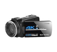 nmbhus 4K Streaming Digital Video Camera Webcam Wifi Camcorder For Photography Infrared Night Vision Outdoor 56MP Vlog Recorder(128G SD Card,Set 1)