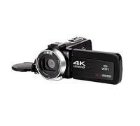 nmbhus 4K UHD Digital Video Camera For Vlog 18X WIFI Camcorder HDMI Live Streaming Camera Rotate LCD Touch Screen 48MP Recorder(128G SD Card,Standard)