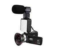 nmbhus 4K UHD Digital Video Camera For Vlog 18X WIFI Camcorder HDMI Live Streaming Camera Rotate LCD Touch Screen 48MP Recorder(32G SD Card,Lens MIC Light)