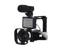 nmbhus 4K Video Camera Live Stream Digital Camcorder Wide Angle Lens Night Vision Vlogging Camera Camcorder Photography(16G SD Card)