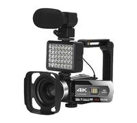 nmbhus 4K WIFI Camcorder Digital Video Recorder For Blogger Streaming 18X Outdoor Photography Auto Focus Web Cameras(Size:128G SD Card)