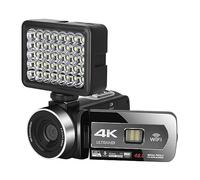 nmbhus 4K WIFI Camcorder UHD Digital Web Cameras For Photography 18X Zoom Auto Focus Video Recorder(128G SD Card,With Fill In Light)