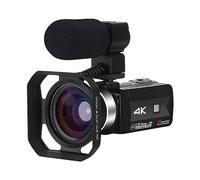 nmbhus 56MP Vlog Camcorder 4K Digital Video Cameras For Live Stream WIFI Webcam 16X Zoom Night Vision Full UHD Video Recorde(128G SD Card,6)