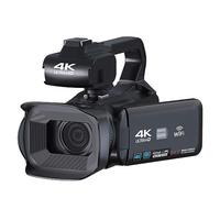 nmbhus 60FPS 4K Vlog Camcorder 64MP Photography Video Camera Live Streaming 18X Zoom AF Digital Recorder 4" Rotate Touch Screen(NO SD Card,Standard)
