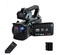 nmbhus 64MP 4K 60FPS Camcorder Live Stream Vlog Video Camera WIFI Webcam 4 Inch Rotate Touch Screen 18X Digital Camera Recorder(With 128G SD Card,Only Camera)
