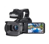 nmbhus 64MP Digital Video Camera For Photography Full 4K 60FPS Vlog Camcorder Live Stream WIFI Webcam Auto Focus Video Recorder(Color:128G SD Card,Size:Standard)