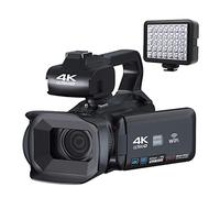 nmbhus 64MP Digital Video Camera For Photography Full 4K 60FPS Vlog Camcorder Live Stream WIFI Webcam Auto Focus Video Recorder(Color:256G SD Card,Size:With Light)