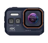 nmbhus Action Camera 4K 1080P 60fps Stabilized IP68 Underwater Waterproof Helmet Motorcycle Sport Video Cam Moto Bike 16MP WiFi Webcam(16G SD Card,2)