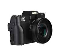 nmbhus Compact Digital Photography Camera 4K WIFI Web Cam Vlog Video Recorder 48MP Streaming Camcorder 3" Flip Screen(Standard,With Wide Angle Lens)