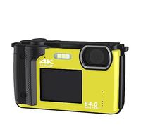nmbhus Dual Screen 64MP Photography Camera Selfie Recorder 4K UHD Vlog Camcorder 16X Zoom Compact Camera Live Streaming Webcam(With 128G,With 1 Battery-02)
