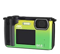 nmbhus Dual Screen 64MP Photography Camera Selfie Recorder 4K UHD Vlog Camcorder 16X Zoom Compact Camera Live Streaming Webcam(With 32G,With 1 Battery)