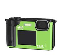 nmbhus Dual Screen 64MP Photography Camera Selfie Recorder 4K UHD Vlog Camcorder 16X Zoom Compact Camera Live Streaming Webcam(With 128G,With 1 Battery-03)