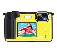 nmbhus Dual Screen 64MP Photography Camera Selfie Recorder 4K UHD Vlog Camcorder 16X Zoom Compact Camera Live Streaming Webcam(With 32G,With 2 Batteries-01)