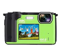 nmbhus Dual Screen Selfie Camcorder 64MP Digital Camera For Photography 2" 2.8" Wifi 4K Vlog Video Camera Live Streaming Webcam(With 64G,With EXtra Battery-01)
