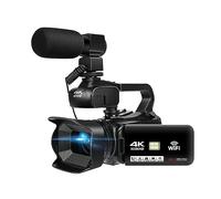 nmbhus Full 4K UHD 60FPS Vintage Camcorder For Live Streaming Vlog 18X 64MP Video Camera Digital Recorder 4" Rotate Screen(With 64G SD Card,With Microphone)