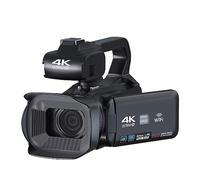 nmbhus Full 4K UHD 60FPS Vintage Camcorder For Live Streaming Vlog 18X 64MP Video Camera Digital Recorder 4" Rotate Screen(With 32G SD Card,With MIC Light)