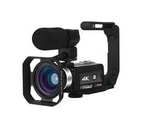 nmbhus Full 4K UHD Streaming Camcorder Digital Cameras 56MP Outdoor WIFI Video Recorder Vlog IR Night Vision(128G SD Card,Black)