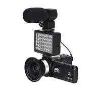 nmbhus Full 4K Vlogging Video Camera For Live Streaming Outdoor Digital Camcorder WiFi Webcam 16X Recorder Photography(No SD Card,Silver)