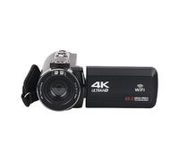 nmbhus Full 4K Vlogging Video Camera For Live Streaming Outdoor Digital Camcorder WiFi Webcam 16X Recorder Photography(128G SD Card,Black)