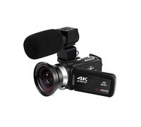nmbhus Full 4K Vlogging Video Camera For Live Streaming Outdoor Digital Camcorder WiFi Webcam 16X Recorder Photography(128G SD Card,Grey)