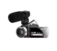 nmbhus Night Vision 2K Camcorder 16X Zoom Infrared Vlogging Video Camera 2.7K 30MP Portable Digital Recorder Live Streaming(With 128G SD Card,With MIC LENS)