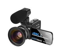 nmbhus Night Vision Digital Cameras Wide Angle 4K Video Recorder Streaming Camcorder For Photography 18X Microphone Vlog Webcam(64G SD Card)