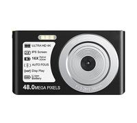 nmbhus Time Lapse Video Recording 48MP Digital Photgraphic Cameras For Children Auto Focus 4K UHD Outdoor Compact Camcorder(128G SD Card,Black)