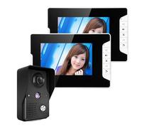 nmbhus Video Intercom Door Entry System Kit Video Doorbell Phone Rainproof Night Vision Camera For Home Villa Building Apartment(Color:A set (2 monitors))