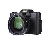 nmbhus Vlogging Camcorder 48MP Digital Camera 180° Flip Screen Digital Webcam For Wide Angle Macro Lens(16G,With Specialised len)