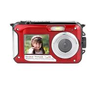 nmbhus Waterproof Digital Cameras For Photography Dual Screen 48MP Photo Recorder Outdoor Sport Action Camcorder 1080P Cam Anti Shake(No TF Card,Red)