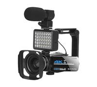 nmbhus Wide Angle 4K Ultra HD Camcorder 56MP Digital Video Camera Streaming 18X Infrared Vlog Record Webcam WIFI Remote Control(32G SD Card)