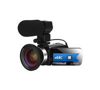 nmbhus Wide Angle Lens 56MP Digital Video Camera For Live Streaming 4K UHD Camcorder Night Vision Microphone Vlog Recorder(NO SD Card,Red)