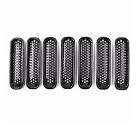 NMBNPKTUCU Upper Grille Hood Trim For Jeep For Wrangler For JK 07-18 Front Grille Mesh Headlight Cover Frame Car Accessories Front Insert Grille Front Hood Bumper Grille(Type B)