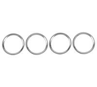 NMBZVE Car Door Audio Speaker Circle Trim Rings Decoration Decals For Land-Rover For Discovery Sport 2015-2018 Auto Interior Protective Strips(Silver 2)