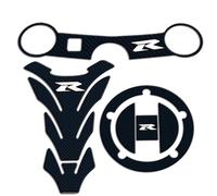 NMBZVE Carbon Tank Cap Sticker Fork Triple Tree Upper Clamp Decal For SUZUKI GSXR GSX-R 600 750 1000 K3 K4 K5 K6 K7 K8 K9 L17(Style 6)