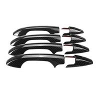 NMBZVE Exterior Door Handles Cover Trim Outside Doors Car Accessories for CRV 2007-2011(8PCS Carbon Fiber)