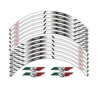 NMBZVE Rim stickers 1 Set Motorcycle Accessories Wheel Stickers Stripes Reflective Rim Stickers For A&prilia RS 125 50 250 RS125 RS50 RS250(Style 1)