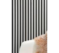NMC Lightweight Acoustic Decorative Recycled (Zero Mdf) 100% Pet Slat Wall Panel - Ash White - 2400 X 565 X 19mm