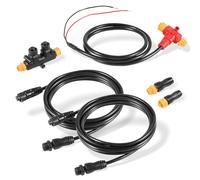 NMEA 2000 Dual Device Starter Kit Backbone Cables Drop Cables Dual Tee Connector Terminators Kits IP67 Waterproof Stable Connection