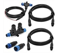 NMEA 2000 Starter Kit Marine NMEA 2K Network Accessories for GPS, Automotive, Boat, Marine Grade NMEA 2000 Backbone Cables Drop Cables Tees Terminators (Dual Device)