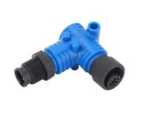 NMEA2000 90° Elbow Connector, Marine 90 Degree M12 5 Pin IP67 Water Resistant Terminator for Lowrance Simrad Navico Networks, ABS Copper Alloy Boat Backbone Adapter