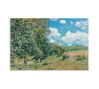 NMerDG Alfred Sisley,The Road from Versailles to Saint-Germain,art Prints Canvas Art Wall Decor Posters Home Bar Restaurant Garage Cafe Logo Gifts 16x24inch(40x60cm)