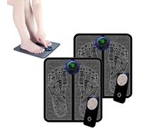 NMES Foot Massager, Foldable and Portable Electric Foot Massager for, 8 Modes and 19 Intensities with Remote Control, Muscle Pain Relief (2pcs)