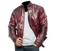 NMFashions Men's Peter Galaxy Lord Adult Star Guardian Costume Halloween Distressed Maroon Quill Cosplay - black