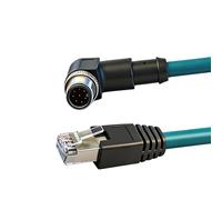 NMFLAB 8Pin to RJ45 8Pin Coding Connector Double Shielded Drag Chain Networking Cable RJ45 Cord for Data Transmission Ethernet Cable